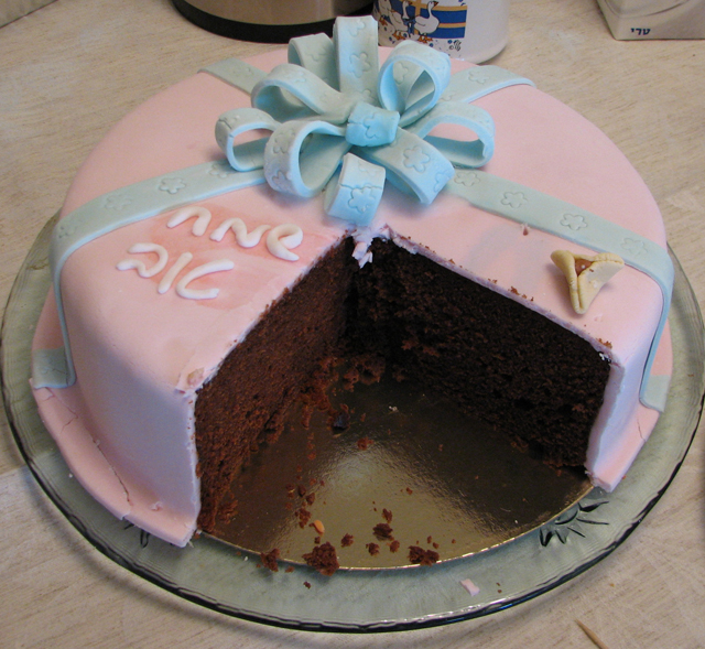עוגת ליצן, פורים ויום הולדת מבצק סוכר