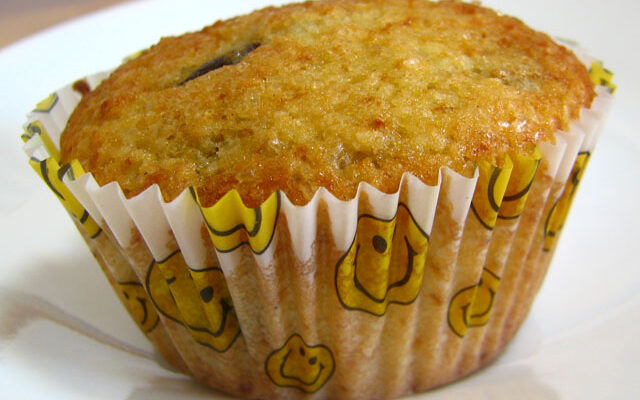 מאפינס בננה, קוקוס ושוקולד צ'יפס