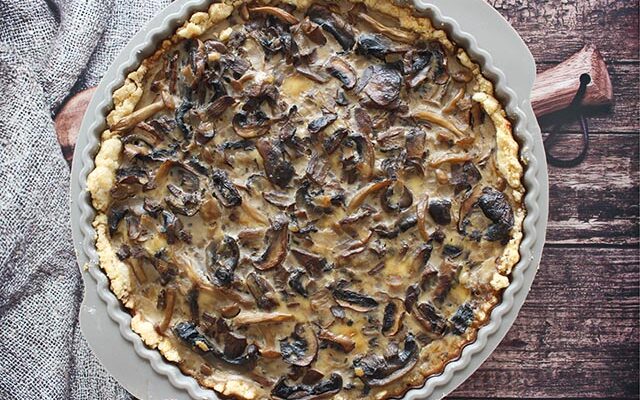 קיש פטריות וגבינות